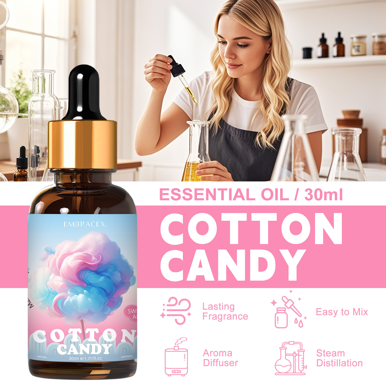 30ml 코튼 캔디 향 오일 자동차 용품, DIY 프로 - Candle Oil Supplies 리뷰 및 가격