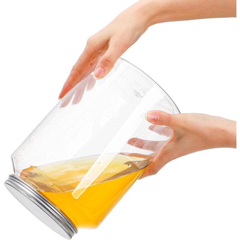 1팩 1갤런 투명 플라스틱 병 - BPA 프리 밀폐식  - Mason Jar 8Oz 리뷰 및 가격