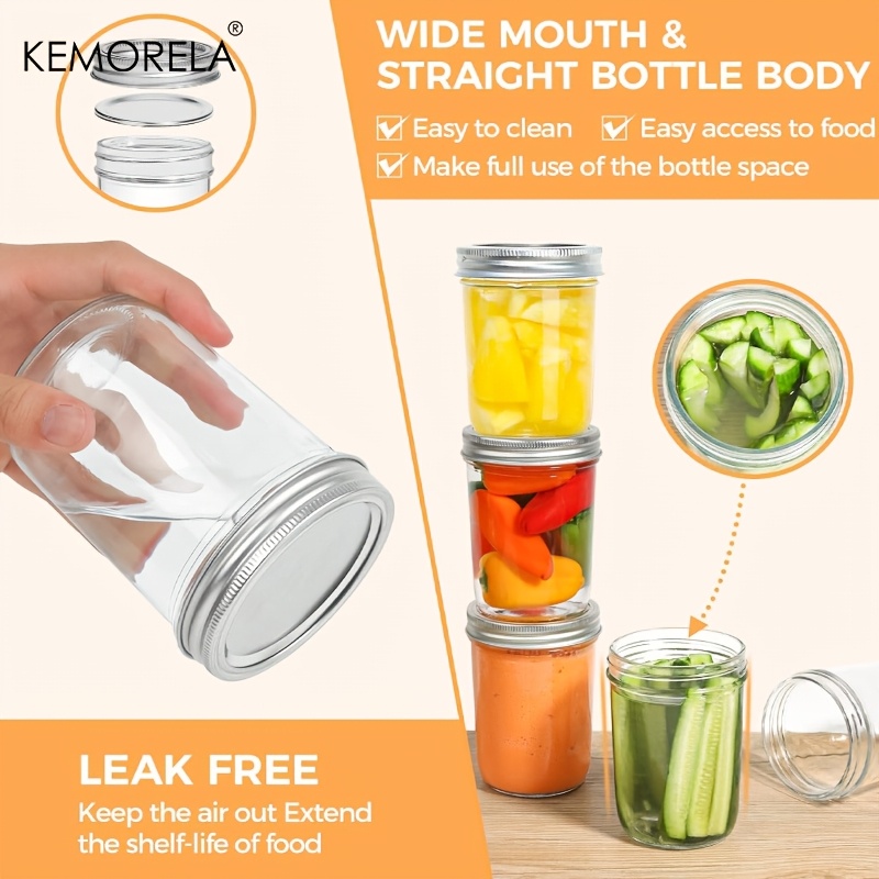 KEMORELA 4PCS 메이슨 병 350ML 뚜껑 포 - Mason Jar 8Oz 리뷰 및 가격