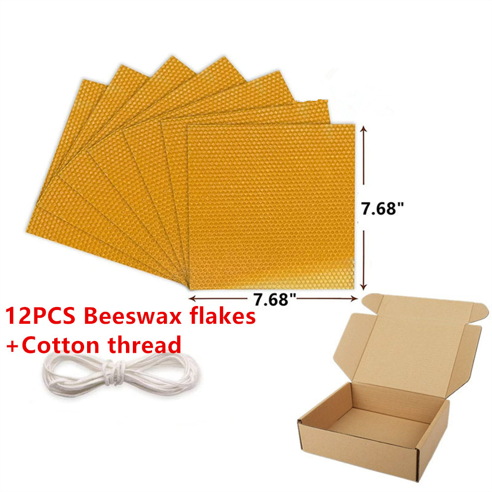 12개입 밀랍 얇은 시트 키트 DIY 벌집 수제 양초  - Beeswax Sheet Roll 리뷰 및 가격