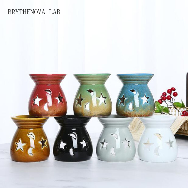 킬른 변형 도자기 속이 빈 별 달 아로마 버너 에센셜  - Candle Supplies Fragrance Oil 리뷰 및 가격